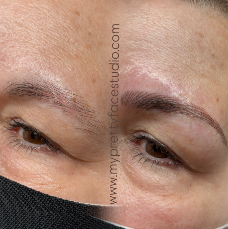 Powder brows Vero Beach — close-up of natural ombré brows